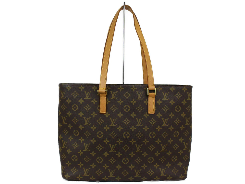 Louis Vuitton Luco Monogram Canvas Shoulder Tote Brown Bag Brown